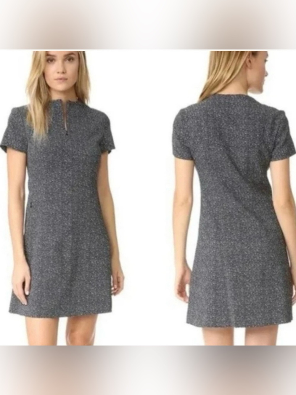 Theory Apalia Tweed Crepe Dress- 4